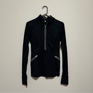 Lululemon Black Quarter-Zip Athletic Jacket size 6